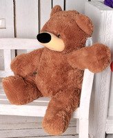 Мягкая игрушка медведь «Бублик» 45 см. Коричневый